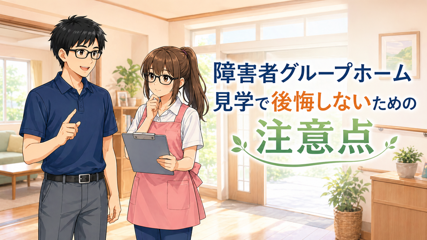 障害者グループホーム見学で後悔しないための注意点のアイキャッチ
