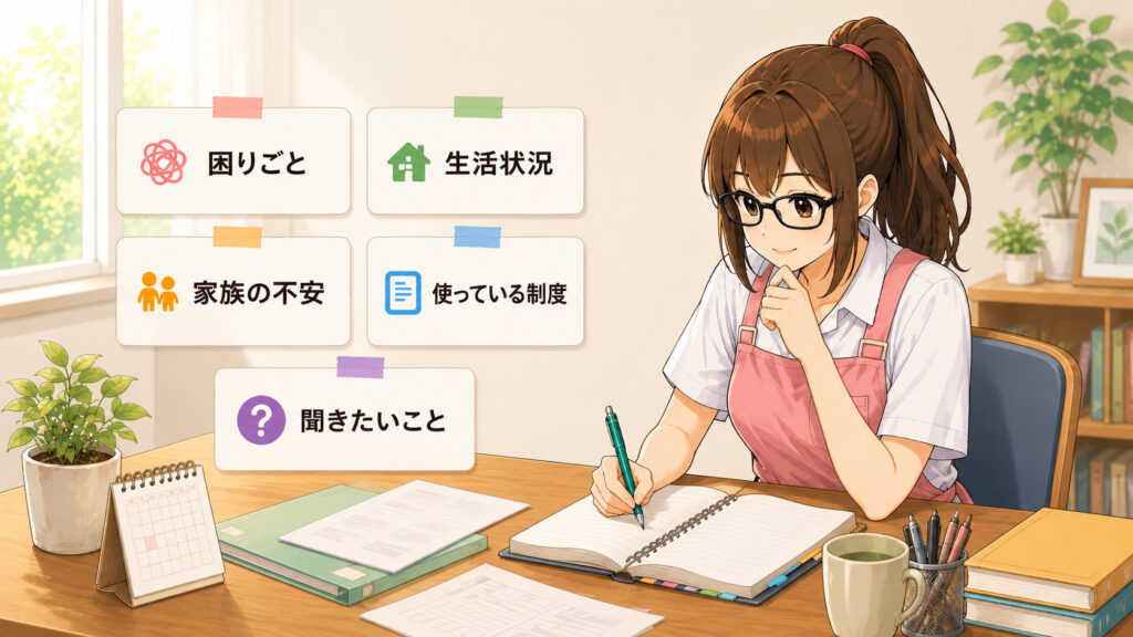 相談前に整理しておきたいことの図解